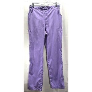 Reina Purple Drawstring Staright Leg Scrub Pants Size Medium